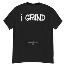 Load image into Gallery viewer, Unisex i GRIND Solid Tees | Creative Demand Clothing Solid Tees | Men&#39;s classic tee (White text)
