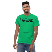 Load image into Gallery viewer, Unisex i GRIND Solid Tees | Creative Demand Clothing Solid Tees | Men&#39;s classic tee (Black text)
