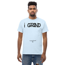 Load image into Gallery viewer, Unisex i GRIND Solid Tees | Creative Demand Clothing Solid Tees | Men&#39;s classic tee (Black text)
