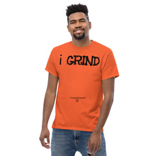 Load image into Gallery viewer, Unisex i GRIND Solid Tees | Creative Demand Clothing Solid Tees | Men&#39;s classic tee (Black text)
