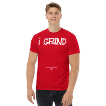 Load image into Gallery viewer, Unisex i GRIND Solid Tees | Creative Demand Clothing Solid Tees | Men&#39;s classic tee (White text)
