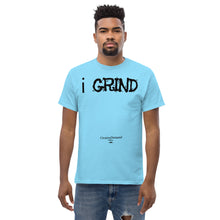 Load image into Gallery viewer, Unisex i GRIND Solid Tees | Creative Demand Clothing Solid Tees | Men&#39;s classic tee (Black text)
